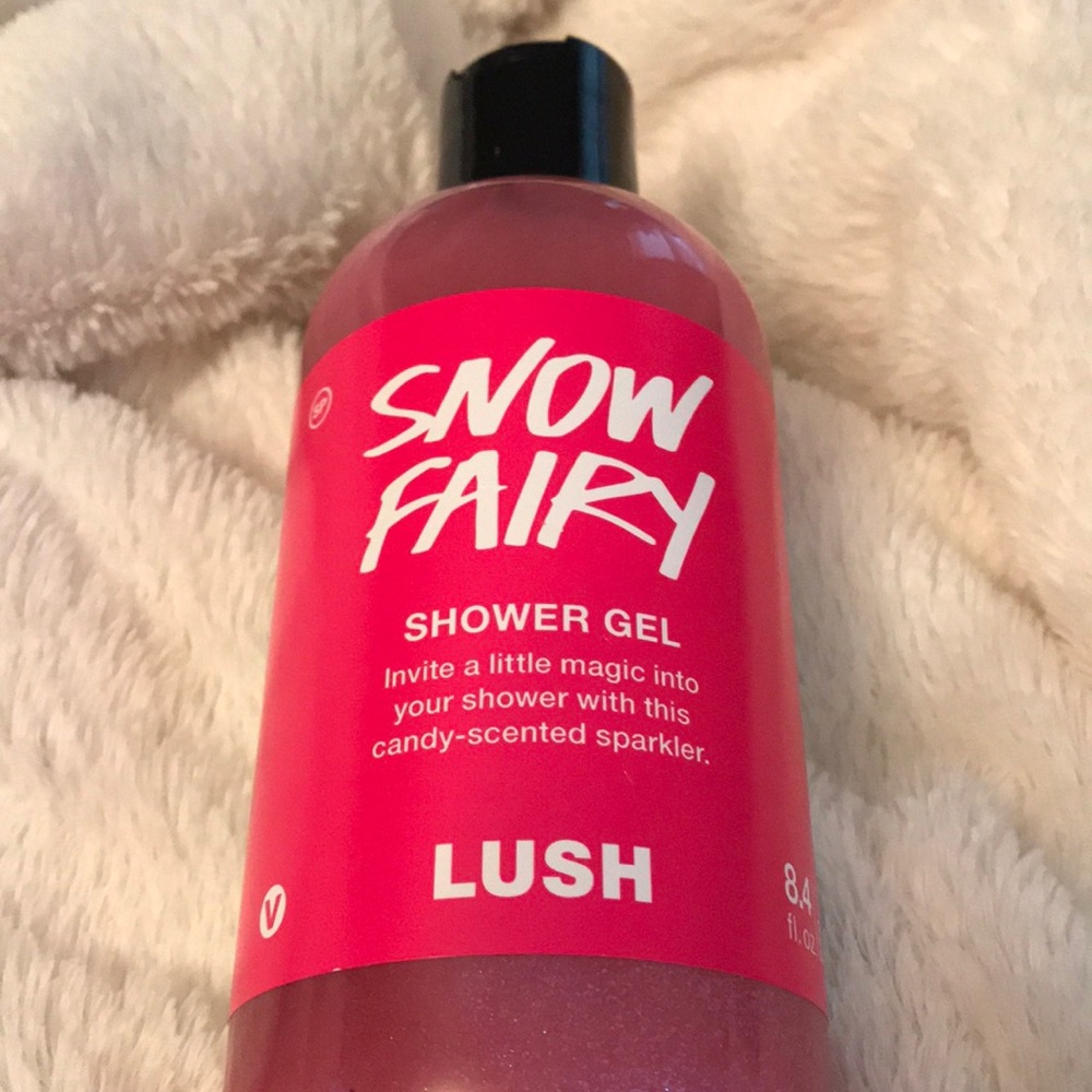Lush Snow fairy body wash 8.4oz bottle
